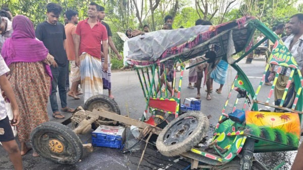 নাটোরে স্বামীর পর স্ত্রীরও মৃত্যু, বিয়ের দাওয়াতের পথে বাসচাপায় প্রাণ গেল ৪ জনের