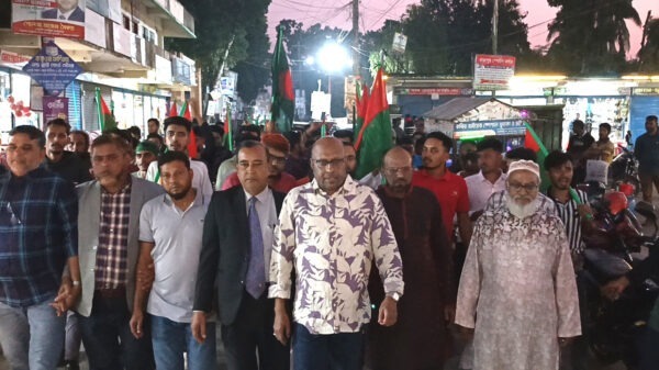 রাজাপুরে শেখ হাসিনার ফাঁসির দাবিতে বিক্ষোভ মিছিল ও মোটরসাইকেল শোডাউন